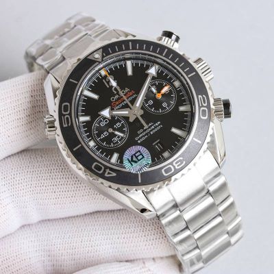Omega Seamaster 600m 45.5mm Chronograph Ceramic Bezel 9900 Movement 316L Steel Stainless Steel Strap Replica Watch